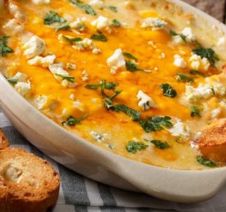 Baked White Cheddar and Leek Dip