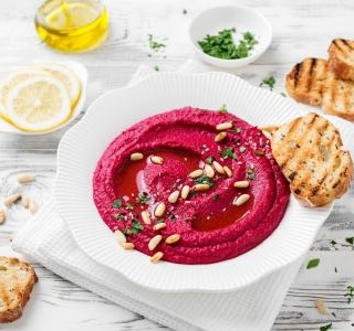 Beet and chickpea spread