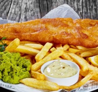 Fish and Chips With Mushy Peas