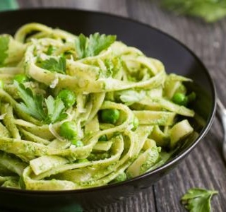 Pesto Asparagus Noodles