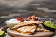 Beef Quesadilla with Cheese and Guacamole