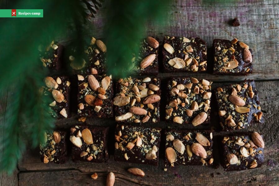 Bean brownies with almonds