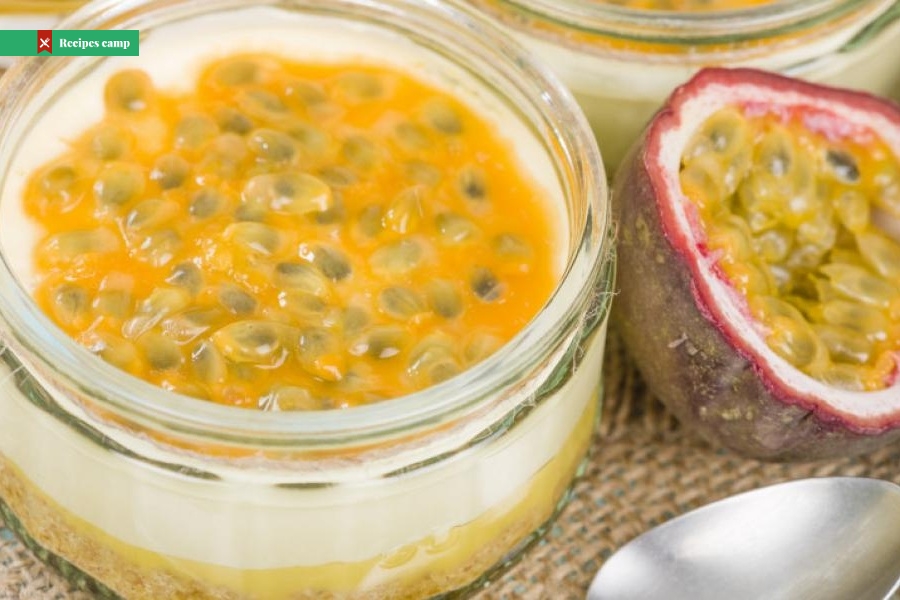 Passion fruit and white chocolate mousse