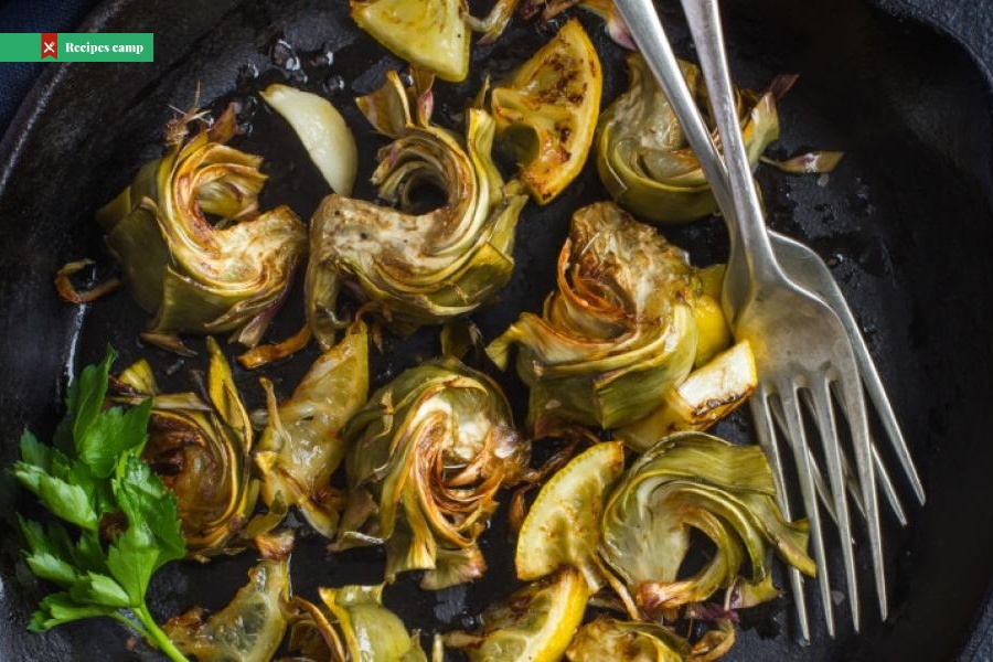 Roasted Baby Artichokes and Pearl Onions