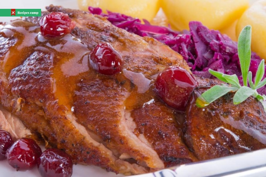 Roasted Duck with Cabbage