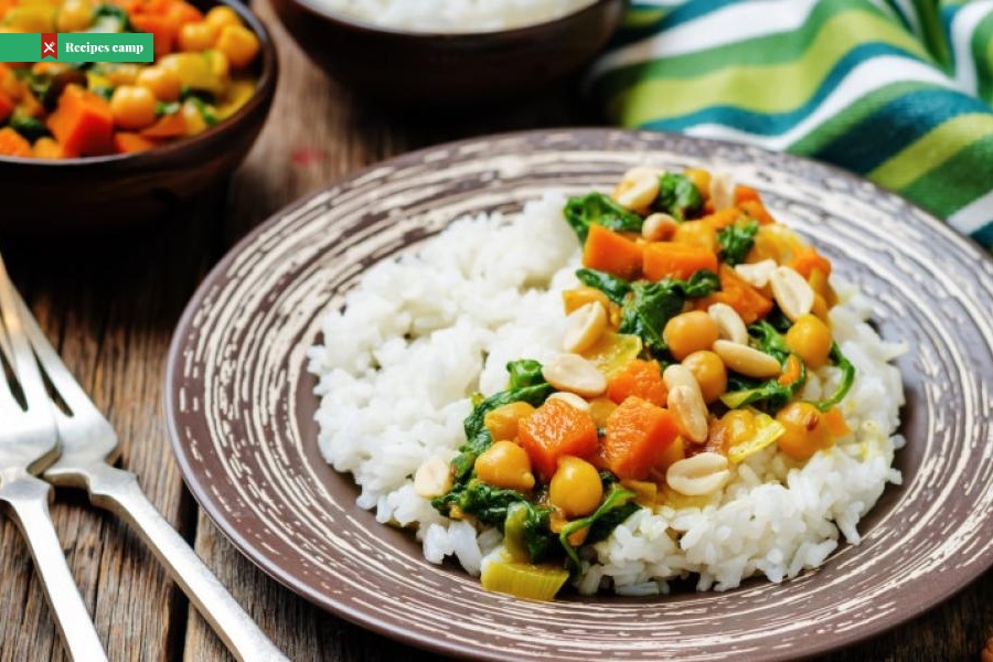 Spinach, Aubergine and Chickpea Curry