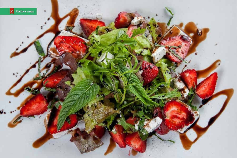 Strawberries Salad with Feta Cheese