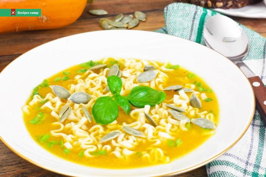 Summer Squash Soup with Pasta and Parmesan